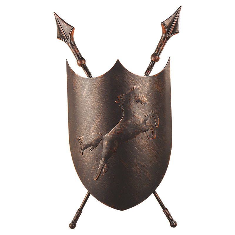 Бра Shield Horse Sconce Коричневый винтаж в Краснодаре | Loft Concept 