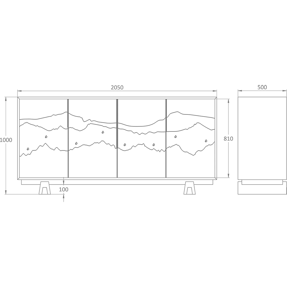 Буфет Okinawa Taupe Large в Краснодаре