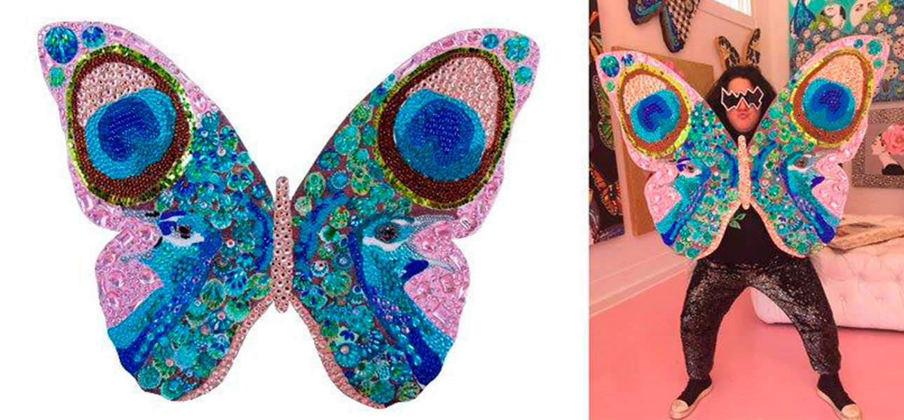 Картина “Peacock Bedazzled Butterfly Cut Out” - фото