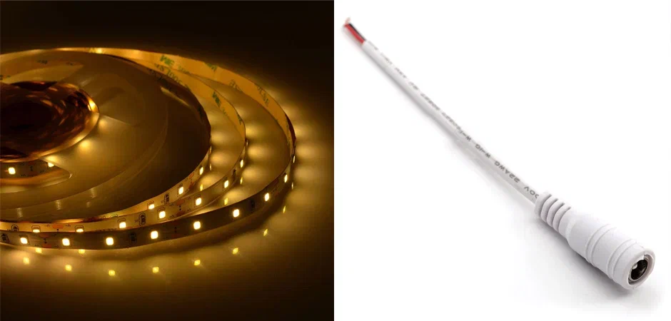 Комплект светодиодная лента 4,8W/m 60LED/m 3528SMD теплый белый с адаптером - Loft-Concept в Краснодаре