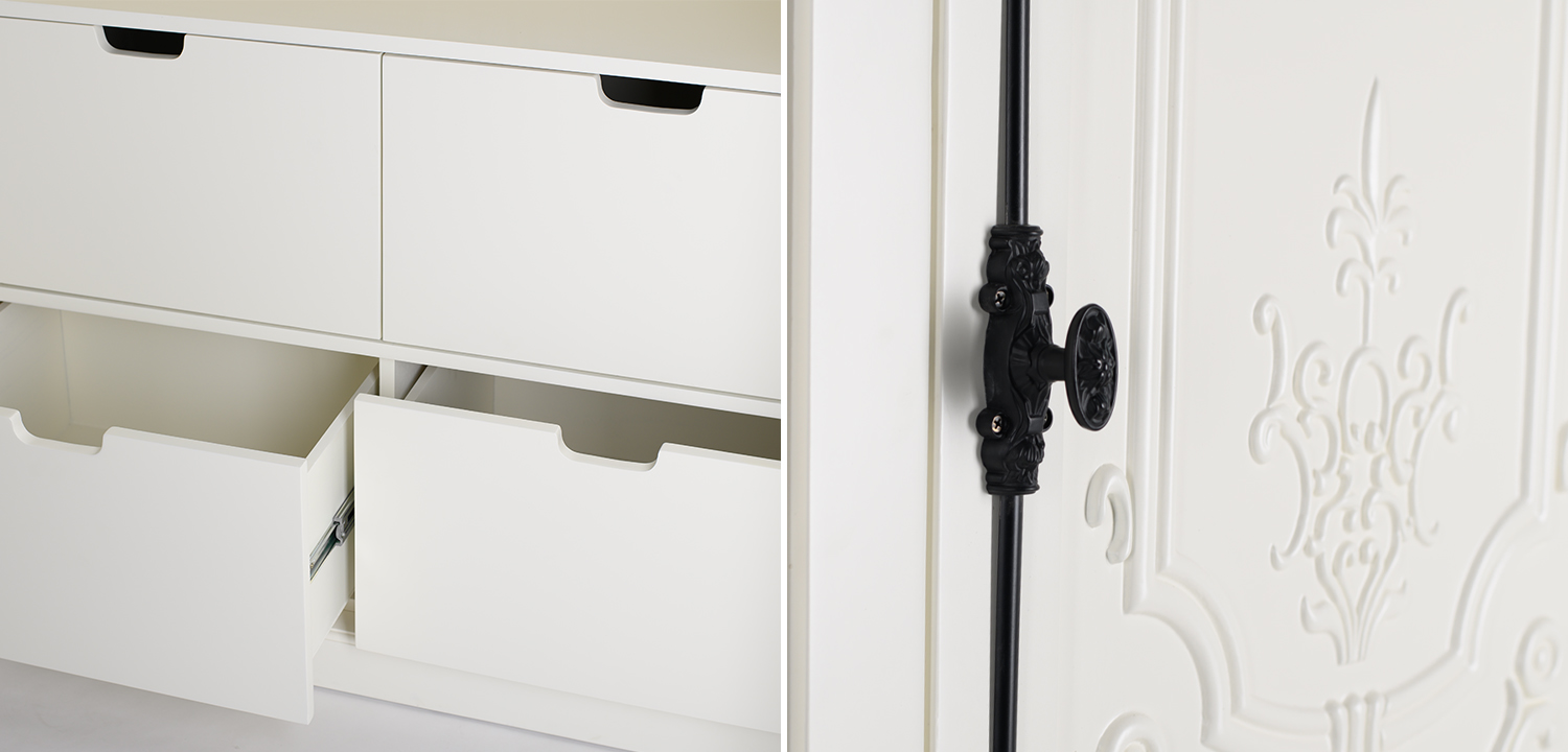 Шкаф French Distressed White - фото №1