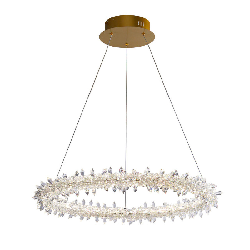 Люстра Crystal round chandelier Прозрачный Латунь в Краснодаре | Loft Concept 