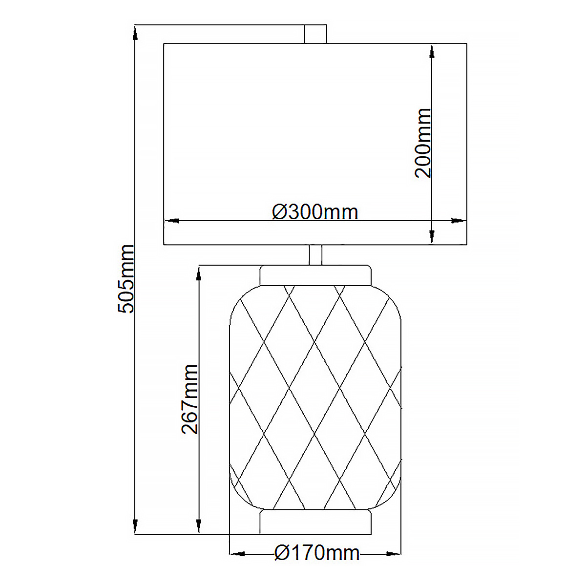 Настольная лампа с цилиндрическим абажуром и прозрачным стеклянным основанием Quintiesse в Краснодаре