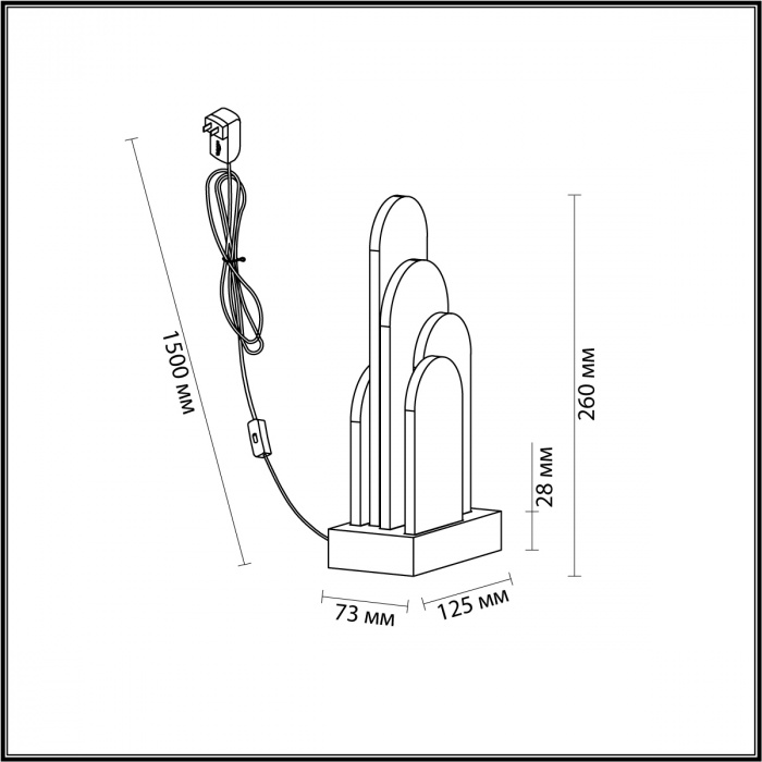Настольная лампа с белыми вертикальными элементами Alabaster Totem   в Краснодаре