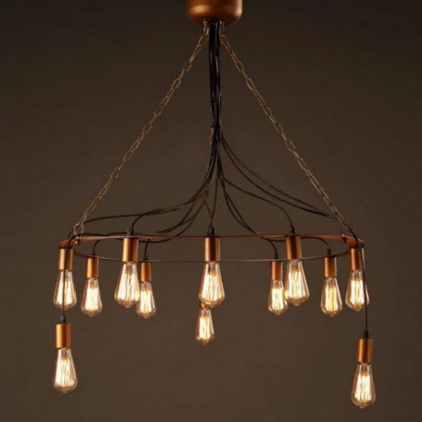 Люстра Blood Wire Chandelier Black 12 Золотой Черный в Краснодаре | Loft Concept 