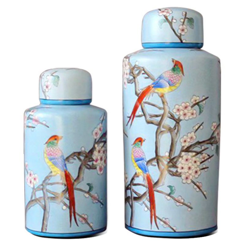 Ваза Garden Blue Birds Vase Голубой Мульти в Краснодаре | Loft Concept 