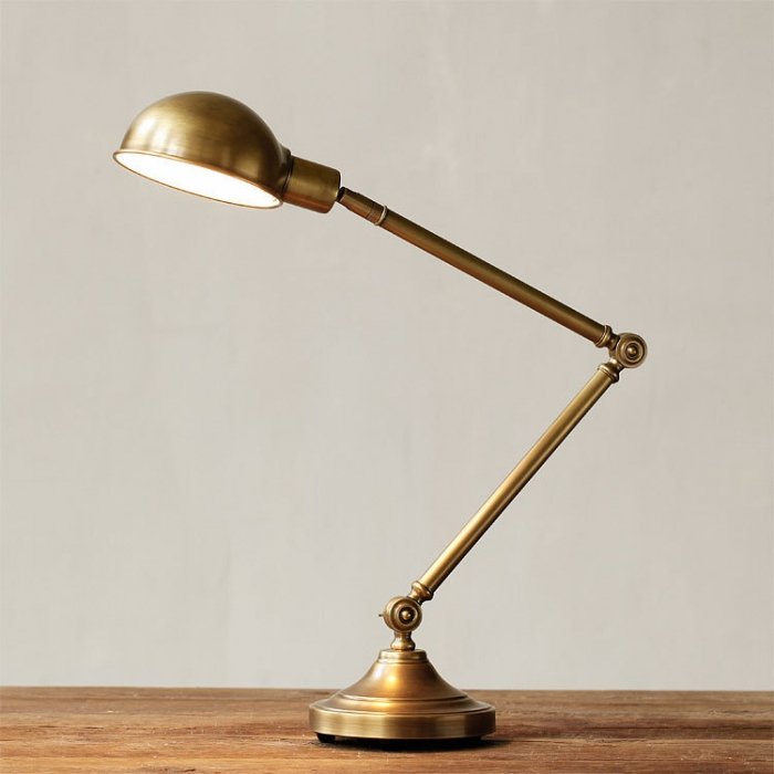 Настольная лампа Brass Vintage Loft Table Lamp Латунь в Краснодаре | Loft Concept 