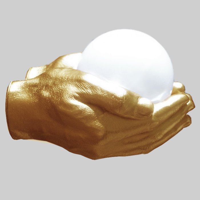 Бра Glowing Ball In The Gold Hands Золотой в Краснодаре | Loft Concept 