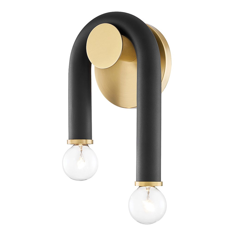 Бра Paulson floppy wall sconce gold Черный Золотой в Краснодаре | Loft Concept 