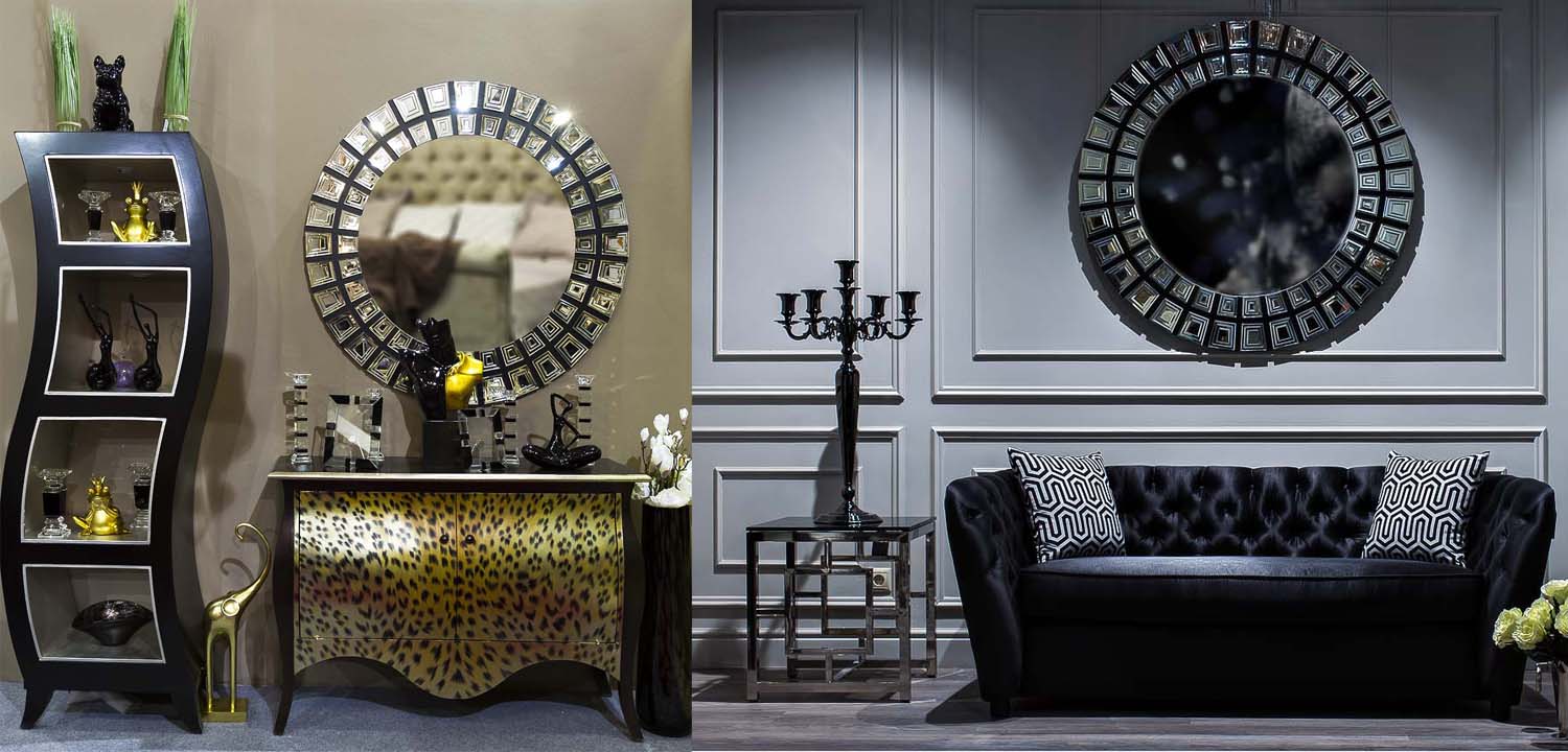 Зеркало Insert Black Glass - фото