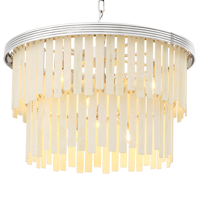 Люстра Eichholtz Chandelier Arizona S Nickel ivory ( слоновая кость ) Никель в Краснодаре | Loft Concept 