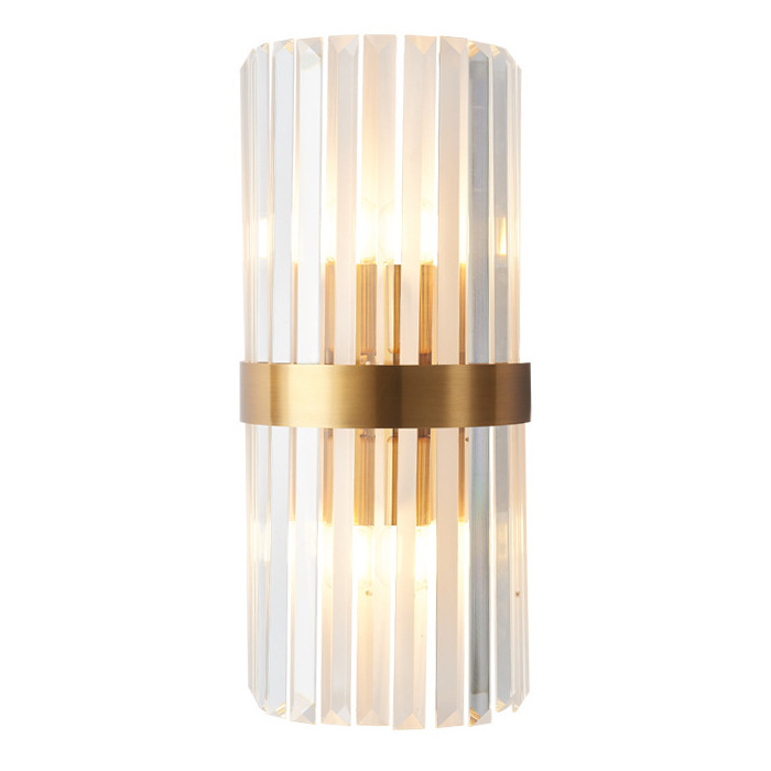 Бра Odeon Clear Glass Gold metal Wall Lamp Прозрачный Латунь в Краснодаре | Loft Concept 