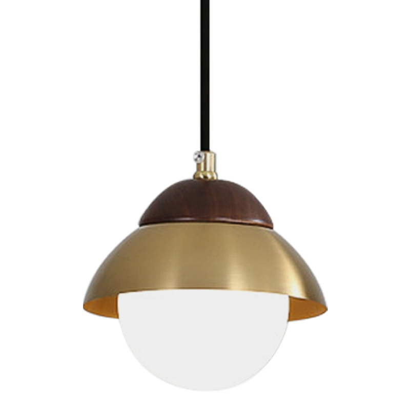 Подвесной светильник Roch Pendant Wooden Eco Light Коричневый Латунь в Краснодаре | Loft Concept 