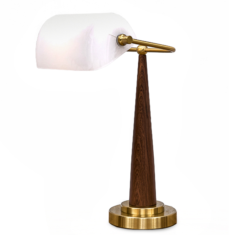 Настольная лампа Ziani Table lamp Белый Коричневый Латунь в Краснодаре | Loft Concept 