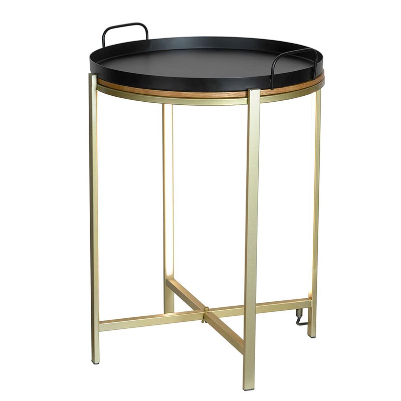 Приставной стол Nagib Side Table Bronze LED Бронза в Краснодаре | Loft Concept 