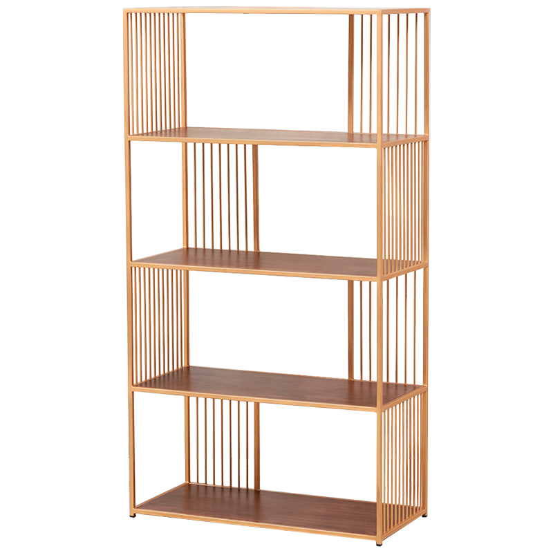 Стеллаж Blaise Metal Rack Латунь Древесина в Краснодаре | Loft Concept 