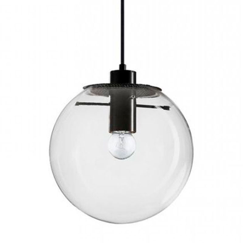 Подвесной светильник Selene Glass Ball Ceiling Lights Black  40 cm Черный Прозрачное Стекло в Краснодаре | Loft Concept 