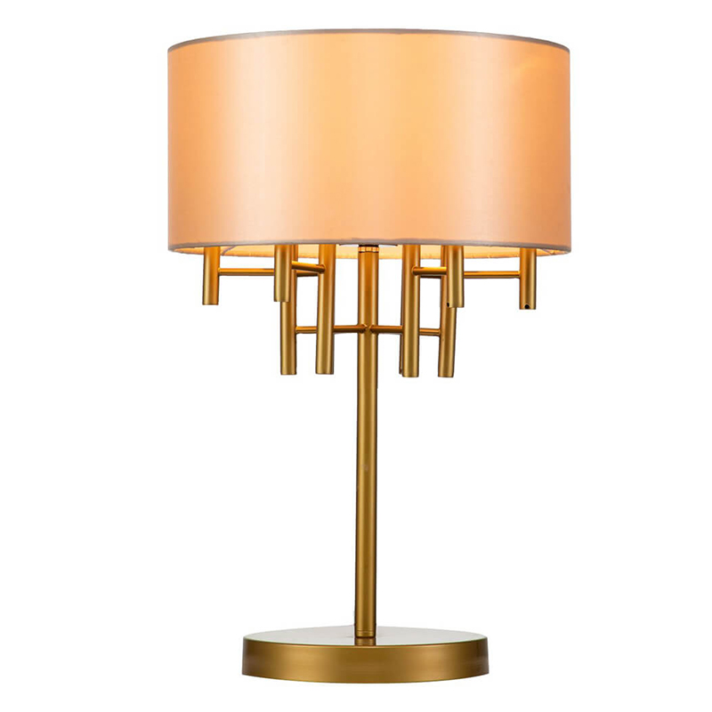 Настольная лампа Латунь Oswell Lampshade Table Lamp Латунь Бежевый в Краснодаре | Loft Concept 