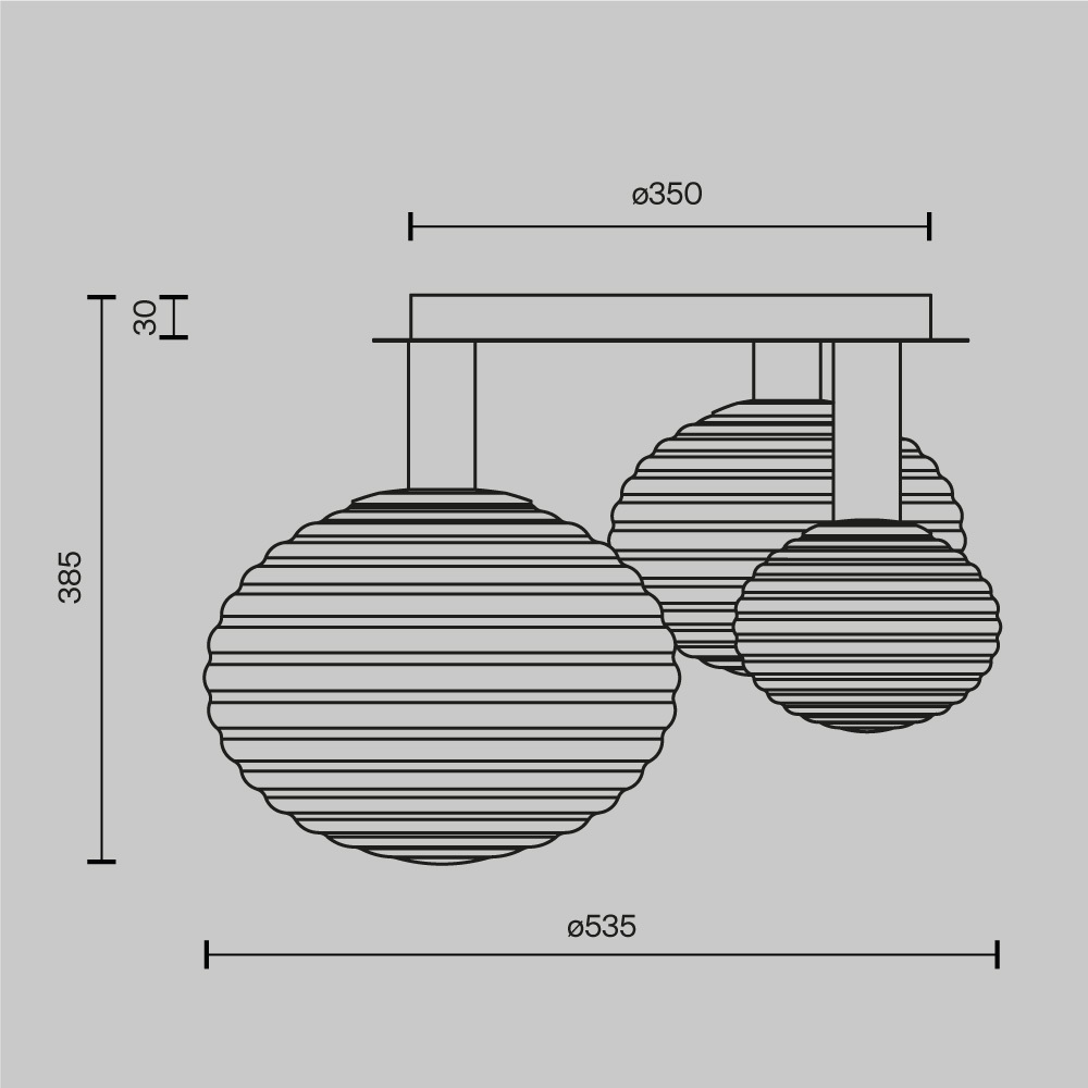 Потолочный светильник Triple ribbed base в Краснодаре