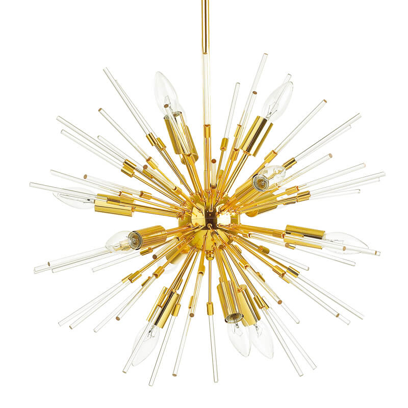 Люстра Welund Sputnik Chandelier gold Глянцевое золото Прозрачный в Краснодаре | Loft Concept 