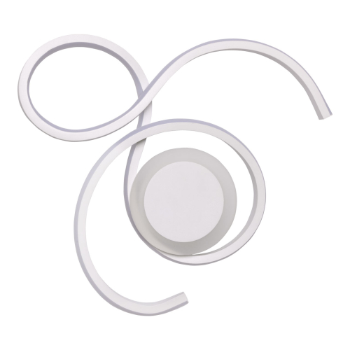 Бра белого цвета с изогнутыми световыми линиями и круглым основанием Luke Lampco Tracer Lamp Белый в Краснодаре | Loft Concept 