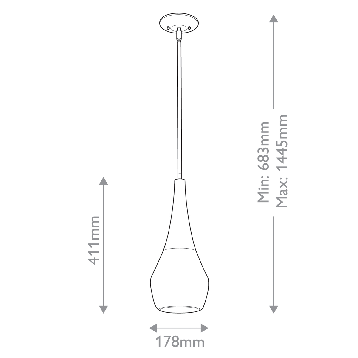 Подвесной светильник каплевидной формы с комбинированным плафоном из стали и белого матового стекла Kichler в Краснодаре