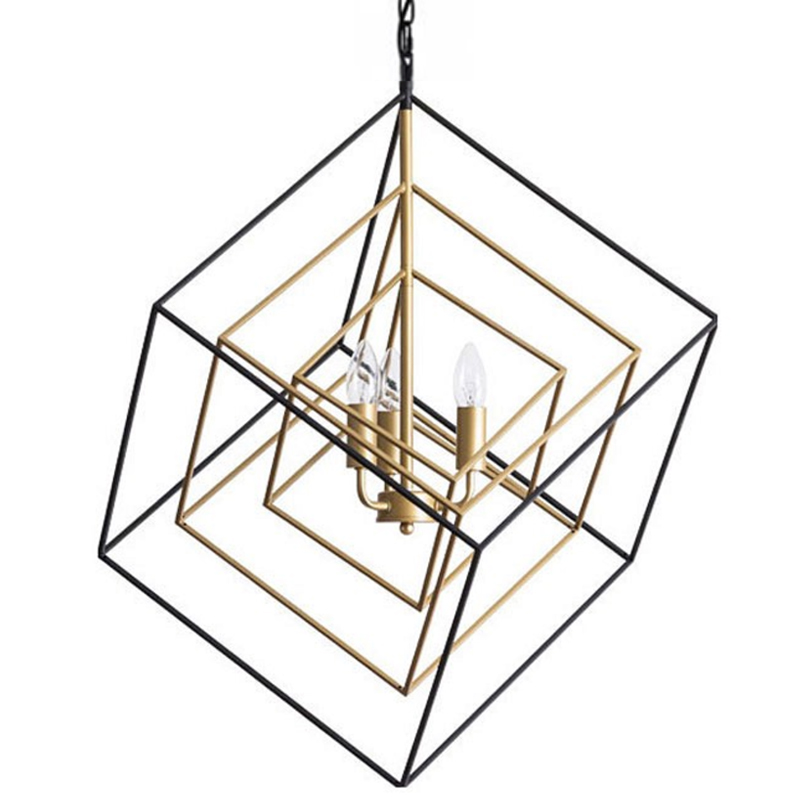 Светильник CUBIST Pendant Black and Gold 3 lamp Золотой Черный в Краснодаре | Loft Concept 