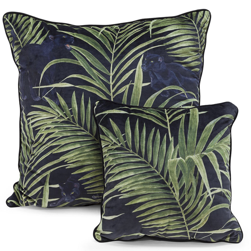 Комплект подушек SET PILLOW ABHIKA black-green Зеленый Черный в Краснодаре | Loft Concept 