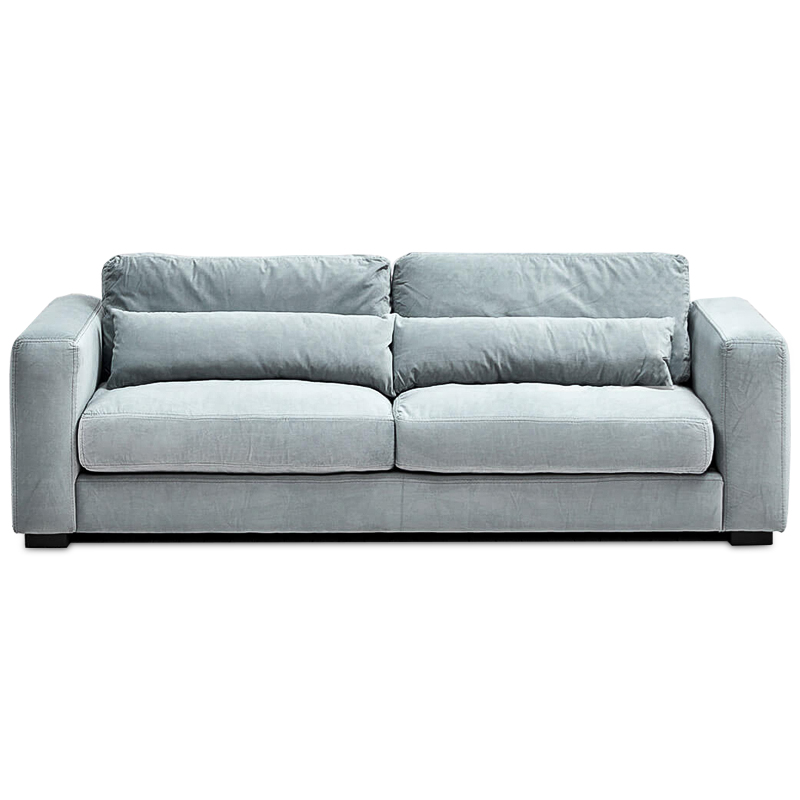 Диван Kleber Sofa soft blue Голубой пастельный Черный в Краснодаре | Loft Concept 