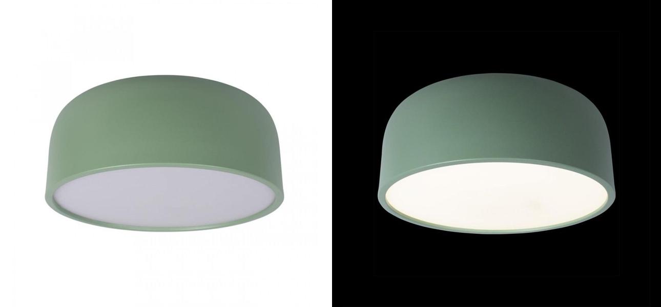 Светильник потолочный круглый Color cup Green - фото №1