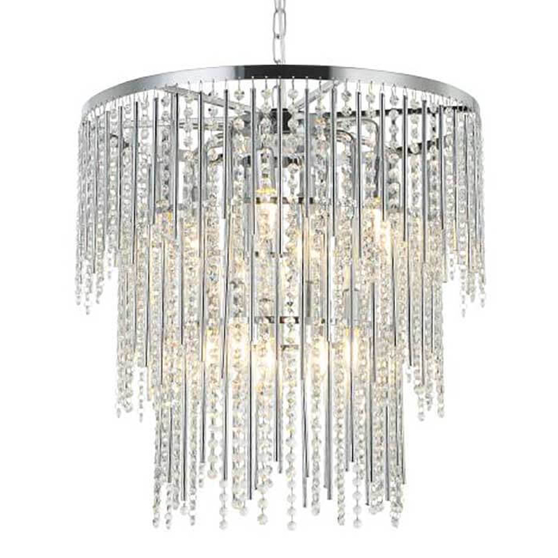 Люстра Crystal Wind Chimes Chrome Chandelier Хром Прозрачный в Краснодаре | Loft Concept 