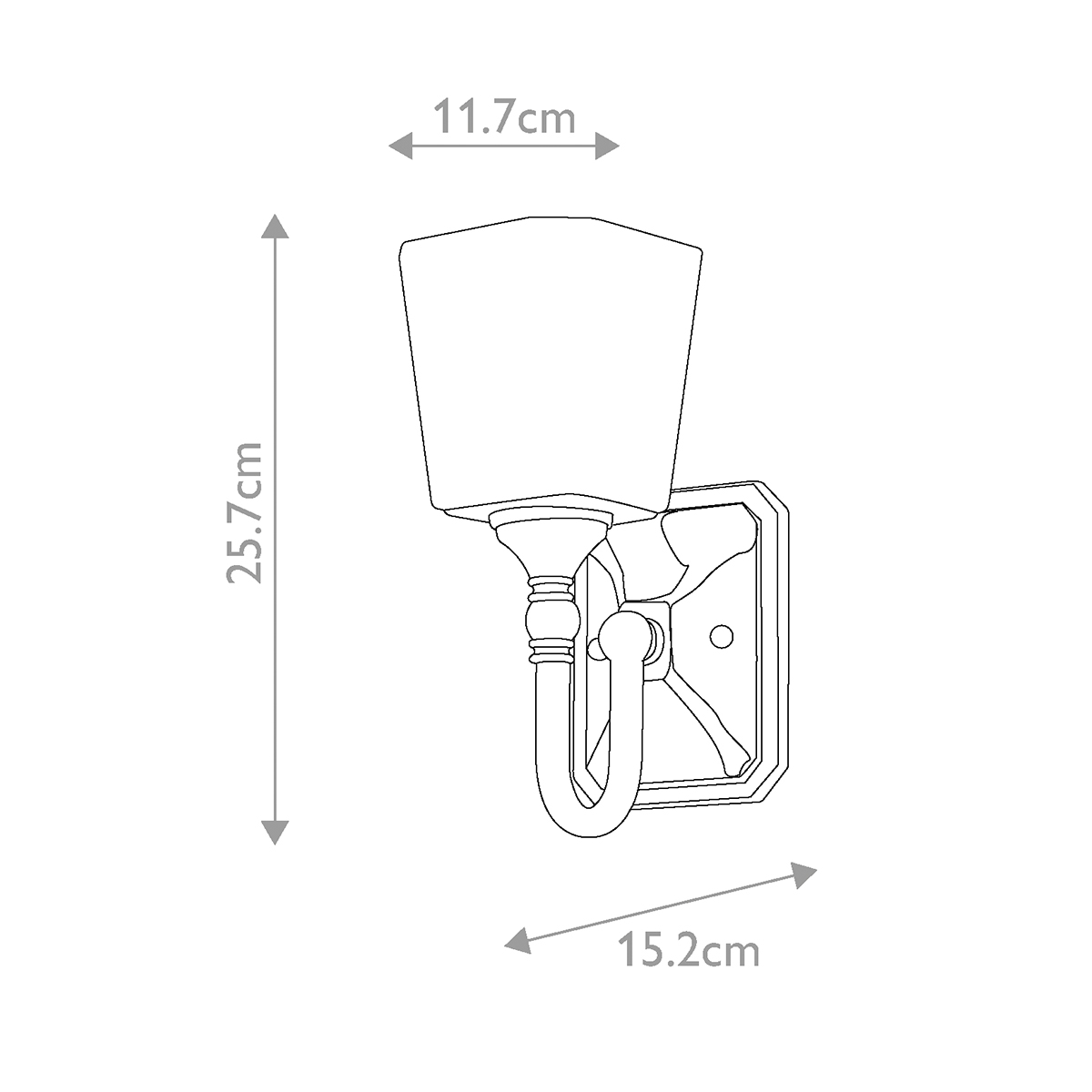 Бра для ванных комнат с белым матовым плафоном квадратной формы на основании цвета хром Feiss в Краснодаре