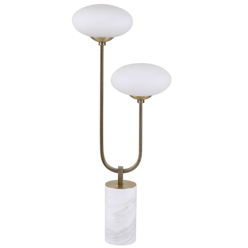 Oval Balls Mushrooms Table Lamp Brass Латунь Прозрачный белый в Краснодаре | Loft Concept 