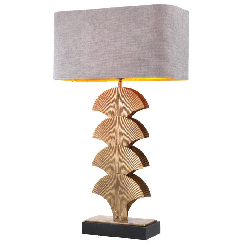 Настольная лампа Eichholtz Table Lamp Iris Черный Винтажная латунь Серый в Краснодаре | Loft Concept 