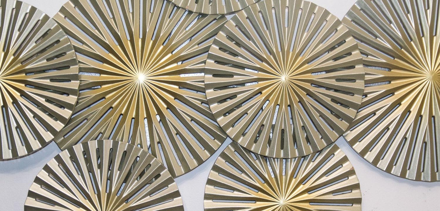 Арт-объект Apollo Gold and Silver Wall Plaque Disc gap 11 - фото