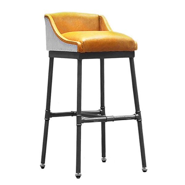 Барный стул Iron Scaffold Bar stool Yellow Желтый Темный хром в Краснодаре | Loft Concept 