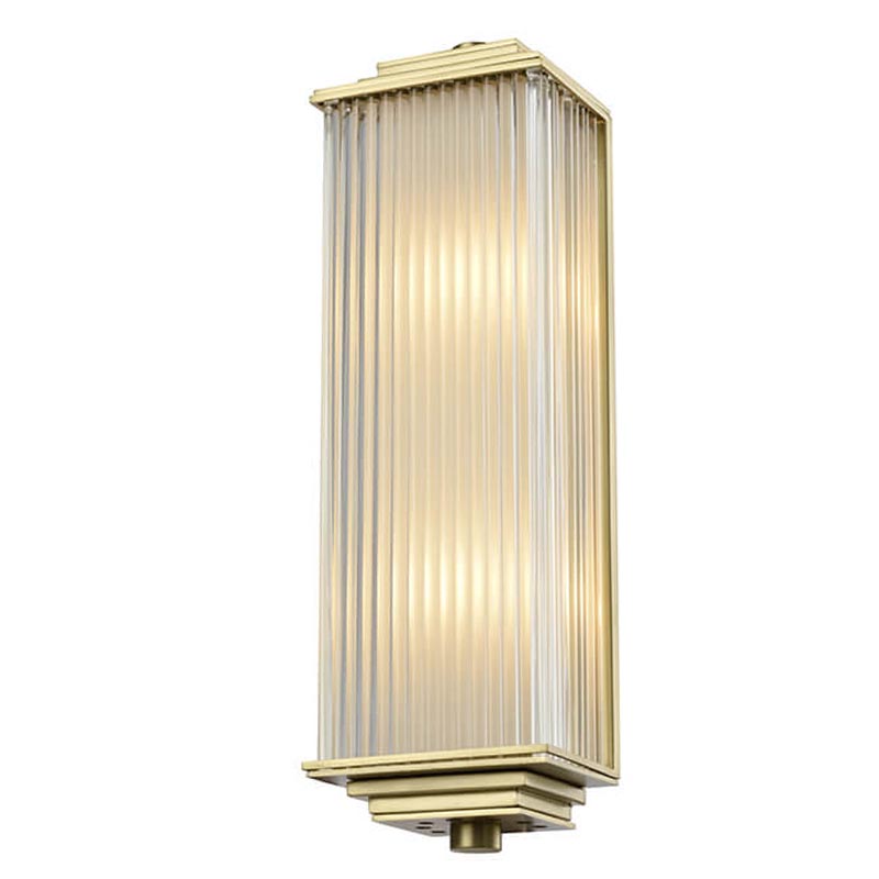 Бра Brion Glass Rectangle Wall Lamp Brass Латунь Прозрачный (Transparent) в Краснодаре | Loft Concept 