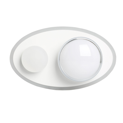 Бра овальной формы белого цвета с 2-мя лампами Lunar Pebbles Белый в Краснодаре | Loft Concept 