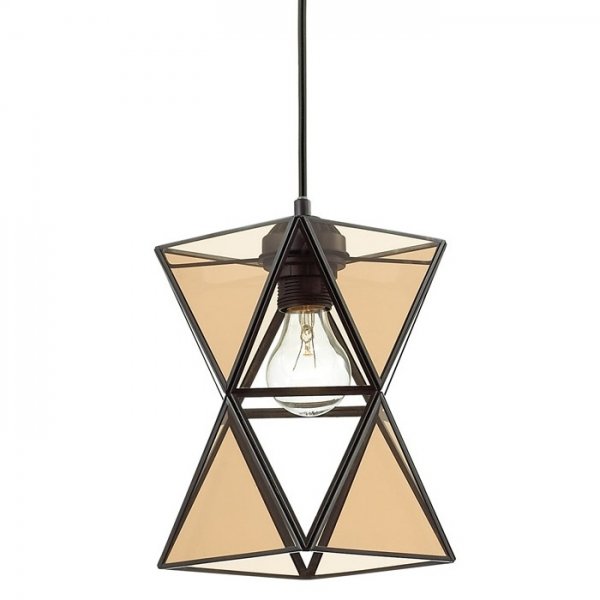 Подвесной светильник PolyPyramid Glass Pendant Cognac Янтарь (Amber) в Краснодаре | Loft Concept 