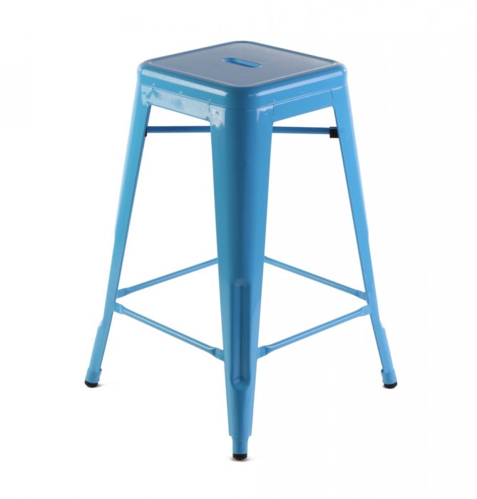 Барный стул Tolix Bar Stool 65 Черный Салатовый Нержавеющая сталь Оранжевый Красный Зеленый Желтый Голубой Белый в Краснодаре | Loft Concept 