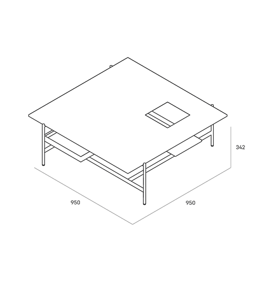 Karat журнальный столик цвета серый камень с съемным подносом в Краснодаре