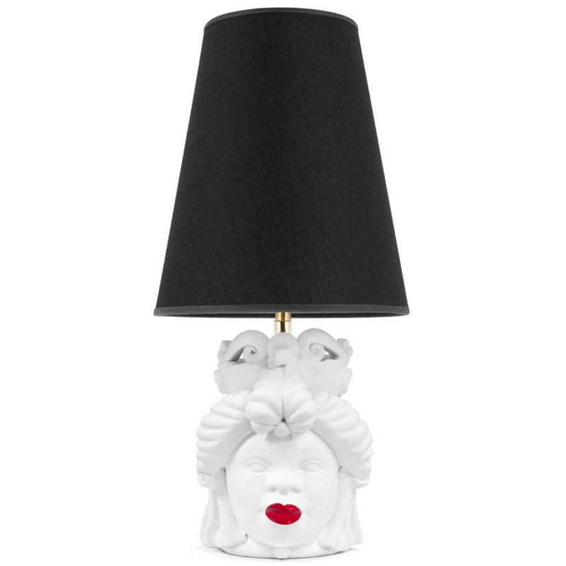 Настольная лампа Table Lamp Moro Lady Small Lipstick Black Белый Черный Красный в Краснодаре | Loft Concept 