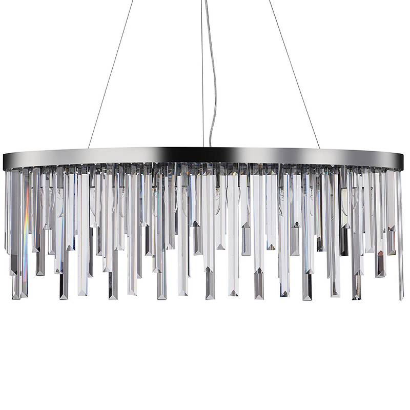 Люстра Bennett Oval Chandelier chrome 90 Хром Прозрачный в Краснодаре | Loft Concept 