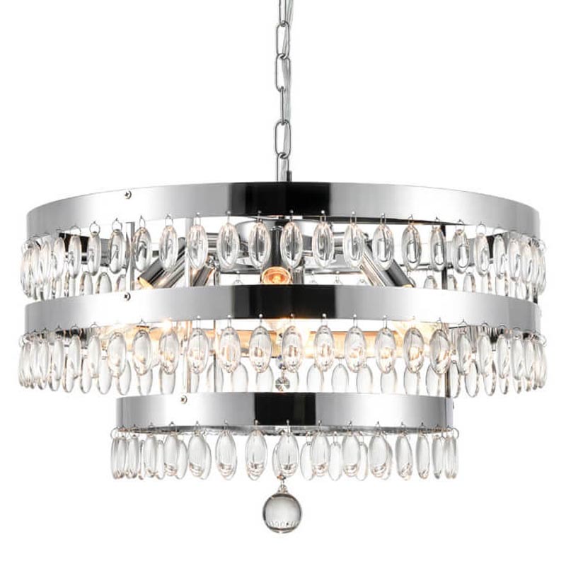 Люстра Oberon Chandelier chrome 50 Прозрачный (Transparent) Хром в Краснодаре | Loft Concept 