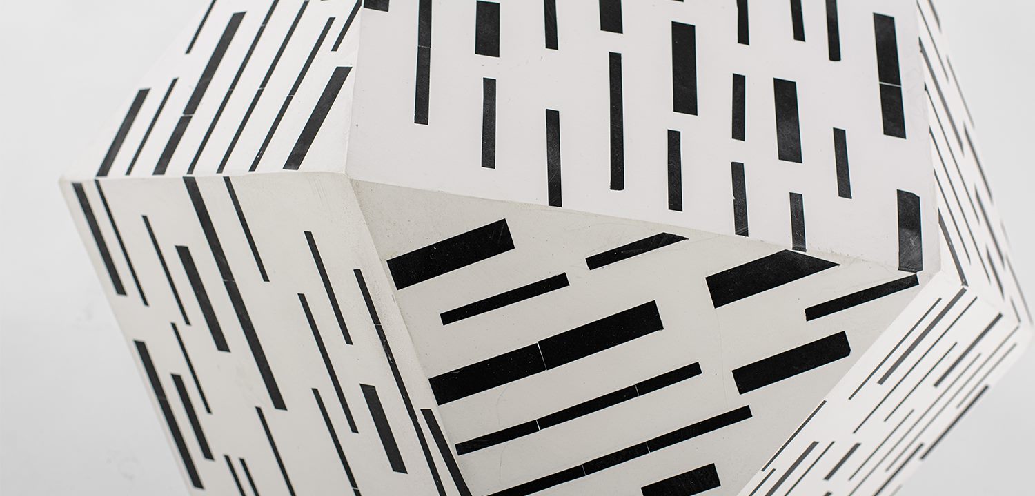 Табурет Black&white Indian Bone Inlay stool - фото №1