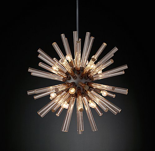 Светильник Crystal Starburst Chandelier Round Черный в Краснодаре | Loft Concept 