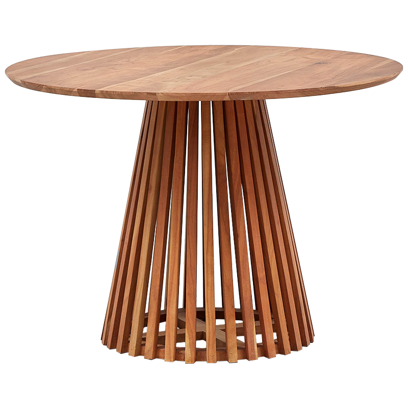 Обеденный круглый стол Seamus Wood Dining Table Коричневый в Краснодаре | Loft Concept 