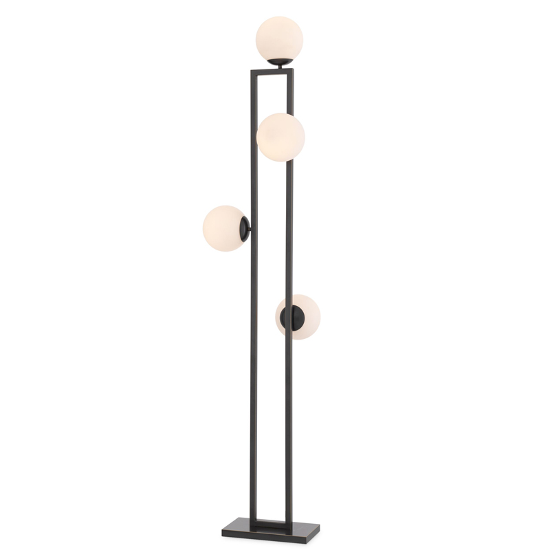 Торшер Eichholtz Floor Lamp Pascal Bronze Темная бронза Белый в Краснодаре | Loft Concept 