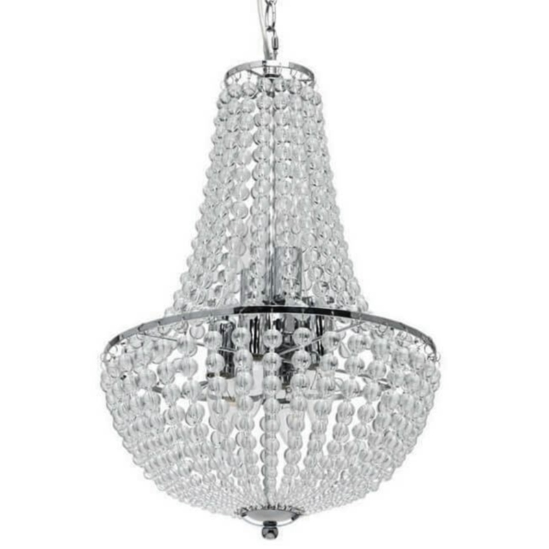 Люстра Virginia Clear Beads Chandelier chrome Хром Прозрачное Стекло в Краснодаре | Loft Concept 