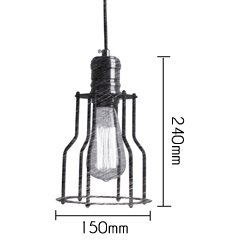 Подвесной светильник Loft Industrial Cage Filament Pendant в Краснодаре